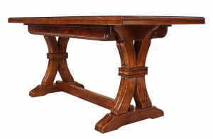 Extendable trestle dining table 180-360 cm