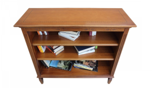 Classic low bookcase in wood
