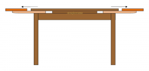 Rectangular dining table extendable 180-280 cm