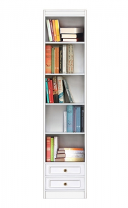 Modular bookcase 2 drawers and adjustable shelves