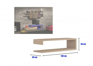 Modular wooden living wall MixIT - option 16