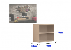 Modular wooden living wall MixIT - option 16