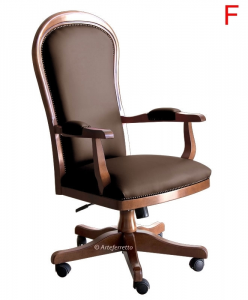 Office armchair Mike Dark with eco-leather cover