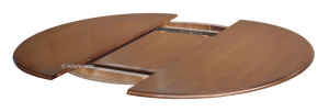 Extendable dining table round shape 100-140 cm