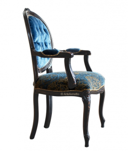 Upholstered armchair Blu Notte