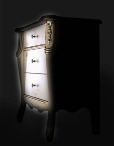 Silver decorated bedside table Beautiful line