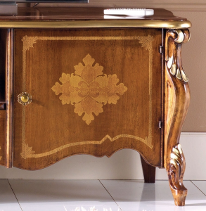 Inlaid tv unit in classic style