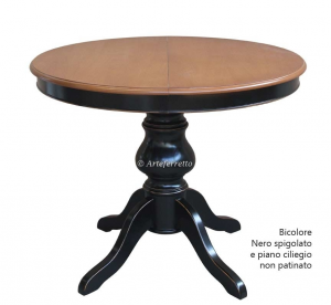 Extendable two-colour table for dining room 100-138 cm