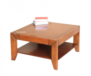 Squared coffee table with drawer