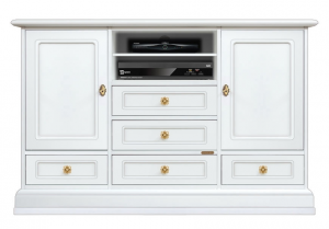 White wood cabinet 4 drawers