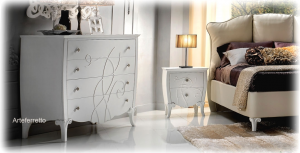Decorated dresser elegant bedroom