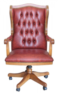 Upholstered swivel office armchair King