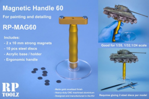 Magnetic handle with acrylic basement
