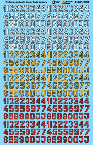 Luftwaffe Fighter Code Numbers