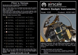 MODERN JETS Cockpit Instrument Decals