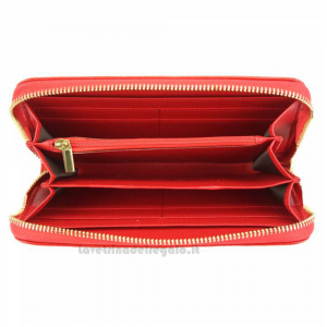 Portafoglio donna Rosso in pelle - Zippy D - Pelletteria Made in Italy