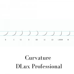 Ciglia per Extension 0,07 mm Professional Silk, DLux Professional, per extension volume 2-5D