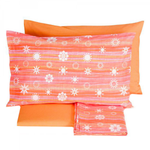 BASSETTI complete sheets with double pillowcases St. Monica Orange