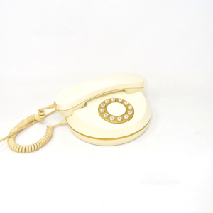 Telephone Vintage Telcer Color Cream Round