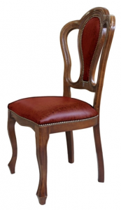 Chaise classique en vrai cuir