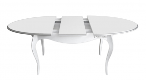 Table à manger ovale avec allonge 160-200 cm