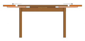 Table à rallonge avec tiroir 120-200 cm