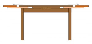 Tisch mit Einlegearbeit - Ausziehbar 170-250 cm