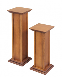 SUPERPROMO - Vasenständer Paar aus Holz H60 und  80 cm