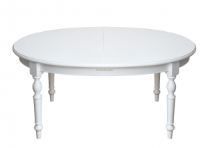 Ovaler Tisch lackiert 160-210 cm Ausziehbar