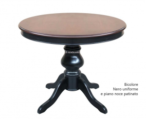 Tisch rund ausziehbar 2 Farben 100 cm