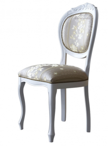 Chaise rembourrée blanche