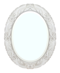 Miroir ovale blanc Moonlight