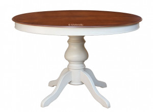 Tisch rund 120 cm zweifarbig ausziehbar