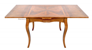 Tisch mit Intarsie Quadratisch 100-180 cm