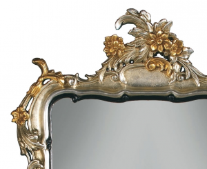 Miroir Château en feuille d'or