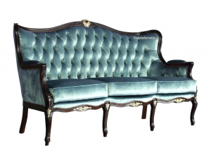 Klassisches Sofa 3-Sitzer Capitonné Smaragd