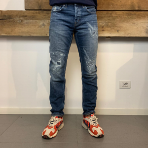 Jeans Uomo Department 5 Keith con Rotture Blu Medio