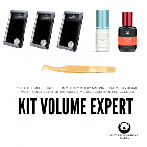 Kit para extensiones de pestañas para volumen Expert DLux Professional