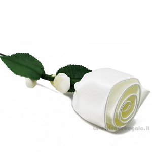 Rosa bianca in raso Fiore di Confetti William Di Carlo Sulmona - Italy
