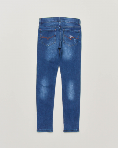 Jeans lavaggio medio stone washed con micro abrasioni 8-16 anni