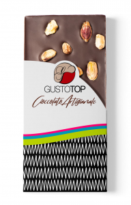 Tavoletta di Cioccolato fondente 72% con Pistacchio  confezione da 100 gr