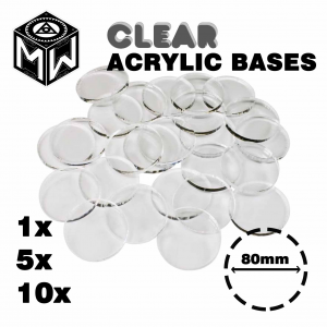 3mm Acrylic Clear Bases, Round 80mm