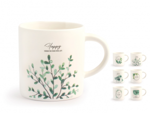 Tazza té porcellana decoro botanico