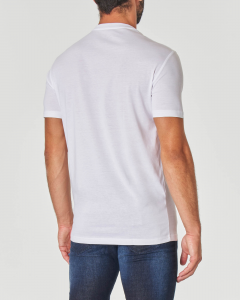 T-shirt bianca mezza manica con taschino e logo AX