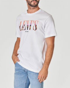 T-shirt bianca con logo scritta Levi's grande stampata