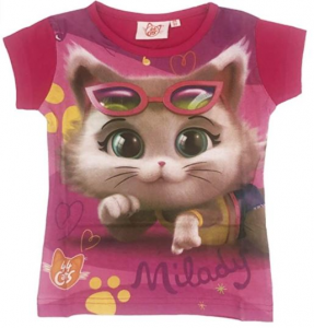 T-shirt 44 gatti bambina misura da 2 a 8 anni 