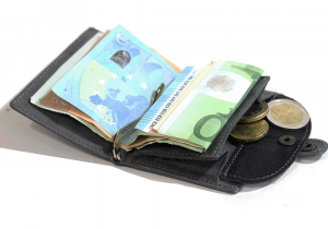 IClutch mini portafoglio in nubuk grigio con tasca porta monete | Blacksheep Store