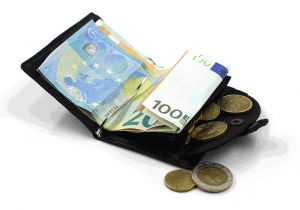 IClutch mini portafoglio scamosciato in nubuk nero con tasca porta monete | Blacksheep Store