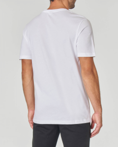 T-shirt bianca mezza manica con logo Fila piccolo stampato sul petto