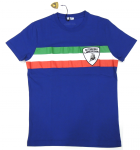 Lamborghini Men Tricolore SS T-shirt Royal Blue